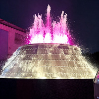 Fontaine musicale extérieure commerciale DEWY DW-5M de haute qualité, rideau LED multicolore en acier inoxydable, taille personnalisée, moderne
