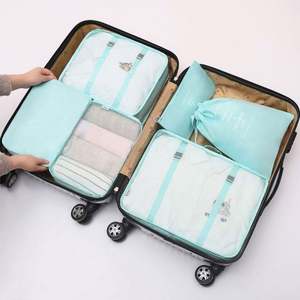 6 Pcs Travel Luggage Storage <b>Bag</b> Set Waterproof Compression <b>Packing</b> Cubes for <b>Suitcase</b> - Product Image 3