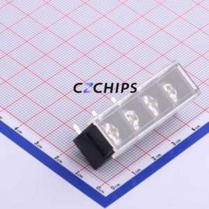 KF48R-9.5-4P Barrier Terminal Block Bent Lead Through Hole,P=9.5mm Connector With Cover Plate 9.5mm 1x4P Right Angle Pin - Product Image 1