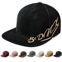 Casquette de baseball à visière plate brodée avec lettres, unisexe, hip-hop, street dance, tendance, polyvalente, protection solaire