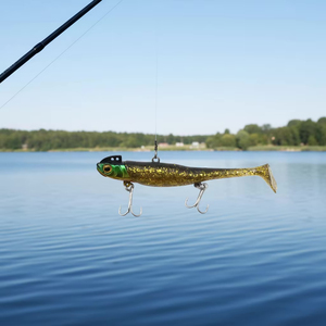 Leurres souples en PVC avec tête plombée 11cm 37g, lot de 2, pour la pêche au saumon, au poisson-chat, au marlin, au cabillaud, au brochet - Product Image 4