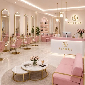 Ensemble de mobilier de salon de beauté <span class=keywords><strong>rose</strong></span> doré : Lit de lavage de cheveux pour spa capillaire et <span class=keywords><strong>Fauteuil</strong></span> de lavage électrique en PVC - Product Image 4