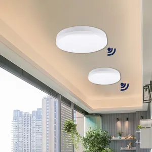 Luces de techo LED con Sensor de movimiento, 12W, 18W, luz LED Industrial, iluminación inteligente con Sensor PIR, lámpara de techo Led moderna para pasillo interior