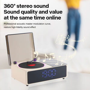 Vintage Phonograph <b>Record</b> Portable CD <b>Players</b> Desktop Alarm <b>Mini</b> <b>Record</b> <b>Player</b> Speaker - Product Image 4