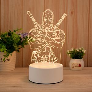 Lampe à motif d'ours personnalisée Anime, illusion 3D, cadeau de vacances, lampe de table, décoration de la maison, lampe LED, veilleuse 3D pour enfants - Product Image 3