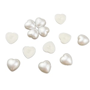 Acrylique Demi-Cœur Imitation Perle Strass pour Nail Art Blanc Cassé Matériel de Décoration pour Kit de Bijoux DIY Chaozhou - Product Image 5
