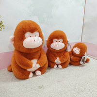 Boneka Monyet Bordir Custom untuk Wanita 22cm Aksesoris Pesta Pernikahan Hewan Boneka Lembut Layanan OEM ODM yang Dipersonalisasi