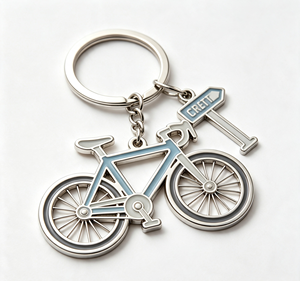 Vintage Bicycle Metal Key Chain Enamel Road Bike <b>Keyring</b> Zinc Alloy Bag Car Key Pendant Gift - Product Image 2