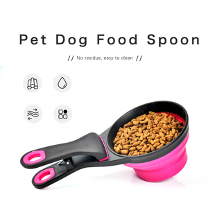 3 en 1 cuchara <span class=keywords><strong>de</strong></span> comida para perros plegable con cubierta <span class=keywords><strong>de</strong></span> comida para mascotas cuchara plegable para mascotas cuchara con cu - Product Image 1