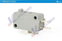 Interruptor de botón táctil silencioso MX12-5 16A 250VAC de 3 pines, venta directa de fábrica, plástico, con circuito SPDT para PCB