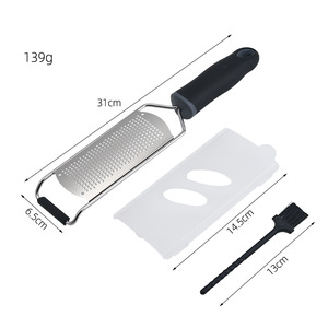 Stainless Steel Multi Functional Grater With Brush And Cover For Cheese Fruit Vegetable Zesting - Product Image 5