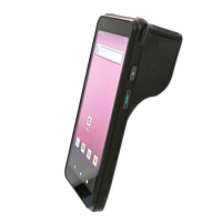 CARIBE-Lector de código de barras PDA RFID, escáner industrial inalámbrico con impresora térmica de 58mm