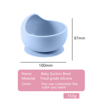 Ensemble de vaisselle pour enfants, dessin animé, animaux, sans BPA, bol à ventouse, assiette divisée, ensemble d'alimentation pour bébé en silicone