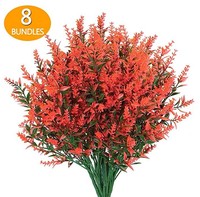 Fleurs de lavande artificielles en plastique bon marché, 5 fourchettes populaires, vente en gros, O-X366