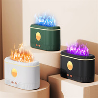 Nouveau Design 200ML, diffuseur d'aromathérapie, humidificateur de flamme personnalisé, Simulation d'huile essentielle, diffuseur d'arôme de flamme avec lumière 7led