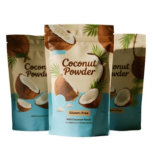Bolsa de Empaque Personalizada con Estampado Tropical de Coco, Bolsa Doypack de Alta Barrera para Leche de Coco en Polvo <span class=keywords><strong>Sin</strong></span> <span class=keywords><strong>Gluten</strong></span> - Product Image 1