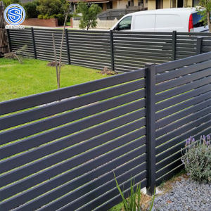 Vente en gros de <span class=keywords><strong>piscine</strong></span> extérieure bon marché intimité clôture en aluminium lamelle horizontale en métal <span class=keywords><strong>idées</strong></span> de clôture de jardin panneaux de clôture de maison de cour - Product Image 2