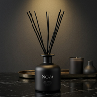 Diffuseurs de parfum en verre de luxe personnalisables NOVA 200ML sans BPA, faits à la main, sans alcool, parfum longue durée