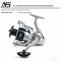 Aosha – moulinet de pêche à lancer, appât artificiel, compatible avec la main gauche, rapport de transmission 5.2:1, poignée interchangeable, accessoires de pêche