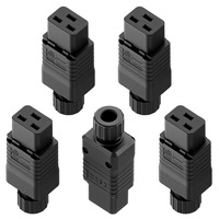 Conector de Cable de Repuesto para UPS/PDU de Uso Industrial, Verificado por ETL, Enchufe IEC 320 C19, 20A/125V, 16A/250V, 20A 16A, Negro