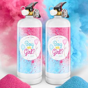 Canon à fumée géant rose et bleu de 1L, style <span class=keywords><strong>extincteur</strong></span>, pour révélation du sexe, décoration de fête de naissance - Product Image 2