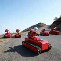 Robots de lutte contre les incendies flexibles, équipement de sauvetage d'urgence télécommandé sans fil pour les incendies, les quais, les dépôts de pétrole, fonctionnement facile
