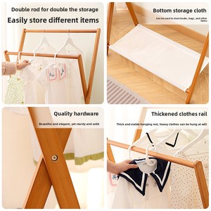 Floor- Lazy-Person <b>Clothes</b> Hanger Minimalist Multi-Functional Storage Bedroom Drying <b>Rack</b> - Product Image 3