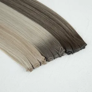 LeShine Top Quality Factory New Hair Weft Genius Weft 12a Double Drawn Virgin Hand Tied Weft