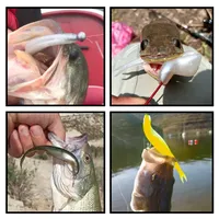 Leurre de pêche souple flottant de 12 cm, type Minnow Swimbait à queue fourchue, pour la pêche au Black-bass et au Brochet en eau douce (lacs et rivières), compatible avec les montages Texas et Carolina, lot de 5 pièces