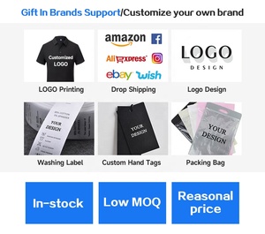 Uniforme surdimensionné en coton polyester pour hommes, évacuation de l'humidité, pour chemise, logo brodé personnalisé à 3 boutons, rayure tricotée solide - Product Image 5