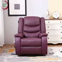 Geeksofa Housse en cuir pour meubles Style européen Fauteuil inclinable multi-positions réglable pour personnes âgées