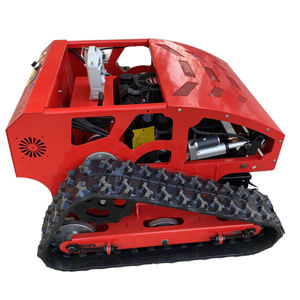 Tondeuse à gazon robotisée à chenilles rouge, télécommandée, alimentée par batterie, qualité professionnelle, pour usage extérieur - Product Image 2