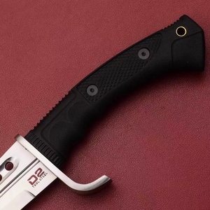 Couteau de survie tactique personnalisable HONSHU, lame en acier inoxydable D2, pointe clip, bord droit, manche en caoutchouc, OEM - Product Image 2