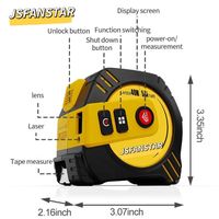 Meilleur outil de mesure de bande de laser de distance d'affichage à cristaux liquides de télémètre de Smart 40m Images