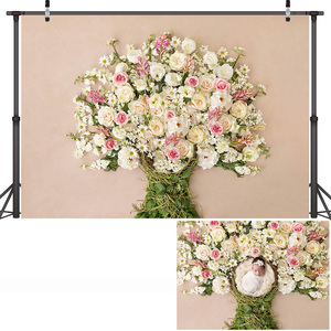 Fiori Little Baby compleanno foto artistiche sfondo tinta unita neonati bambini ritratto fotografia sfondo Studio fotografico - Product Image 3