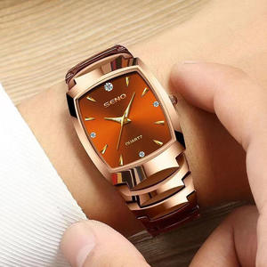 Reloj de Cuarzo para Hombre Seno, Correa de Acero Inoxidable, Esfera Analógica con Detalles de Diamantes, Cierre Oculto, 22 cm, Color Oro Rosa, No Resistente al Agua - Product Image 3