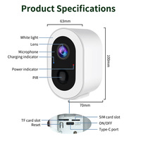 Caméra de surveillance extérieure sans fil Tuya Smart, alimentée par énergie solaire, 1080P, reconnaissance d'image IA, vision nocturne, alarme périmétrique de sécurité