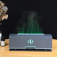 Humidificateur d'air électrique à ultrasons 200ml Diffuseur de parfum grand espace avec flamme de veilleuse 7 couleurs pour hôtels