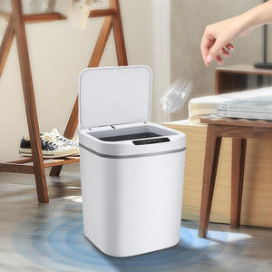 Nteligente Poubelle automatique Poubelle de cuisine nordique Poussière d'ordures en plastique Poubelle intelligente Poubelles - Product Image 3