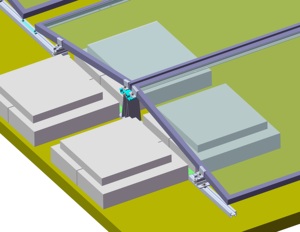 Sistema de Montaje Solar de Doble Fila para Techo Plano (Eseste-Oeste) con Patas Delanteras <span class=keywords><strong>y</strong></span> Traseras, Directo de Fábrica |   Letrero Artístico - Product Image 3