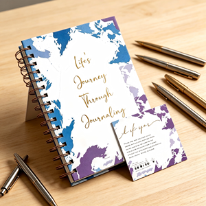 Agenda Ecologica con Spirale, Logo Personalizzato, Stampa in Lamina Dorata con Testo <span class=keywords><strong>Corsivo</strong></span> per Pianificazione e Funzionalità Calendario - Product Image 1