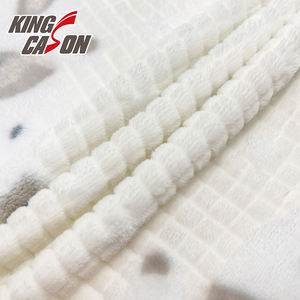 Kingcason fábrica china 100% poliéster cómodo tallado de doble cara impresión franela tela polar para manta Carments - Product Image 1