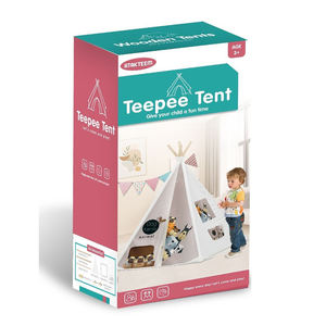 Modèle de tente <span class=keywords><strong>Tipi</strong></span> Pyramide 3D Modèle DIY Assembler Chien Motif Maison de Jeu Tente pour Enfants Intérieur <span class=keywords><strong>Tipi</strong></span> avec Lumière - Product Image 2