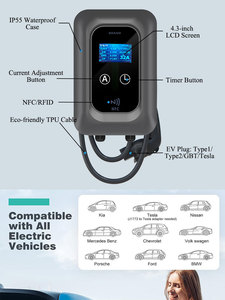 Commercial Ev Charger 22kw Type 2 Wall Mounted Station 32a Three Phase 400v Fleet Rfid App Ce Ocpp 16 En 61851 Custom logo - Product Image 1
