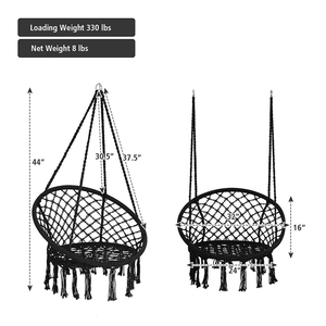 Jardin/Patio Intérieur Rond Gland <span class=keywords><strong>Suspendu</strong></span> Filet <span class=keywords><strong>Macramé</strong></span> <span class=keywords><strong>Chaise</strong></span> Hamac avec Gland - Product Image 2