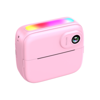 Kamera Cetak Instan Anak-anak CMOS Lensa Ganda Layar IPS 2.0" Lampu Warna-warni Permainan Printer Foto Termal Portabel Baterai 1300mAh