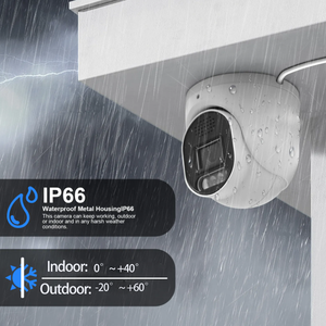 4k 8MP Turret jaringan CCTV F1.0 POE kamera deteksi gerakan Audio dua arah 24 jam gambar warna-warni Dark Fighter IP Dome kamera - Product Image 4