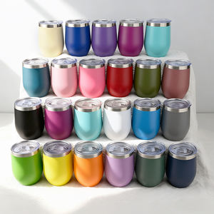 Gobelet à vin isotherme à double paroi en acier inoxydable moderne, 12 oz, anti-fuite, gobelet de voyage personnalisé - Product Image 2