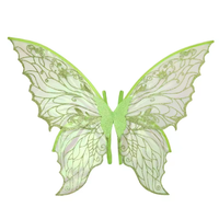 Ailes de papillon surdimensionnées irisées, nouvelle collection 2025, impression dorée scintillante, ailes d'ange pour une photographie éblouissante