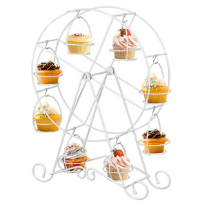 Soporte Giratorio para Cupcakes con Diseño de Noria, Bandeja para Servir Postres, Giratorio 360 Grados, Extraíble, 8 Cavidades, Accesorios para Fiestas y Bodas - Product Image 1